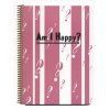 Am I Happy? Notebook Journal-by designer Pamela Barsky 7.5 x 9.5 inches