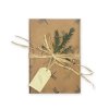Gift Wrap: Dragonfly recycled kraft tissue wrap, natural raffia ribbon, personalized card