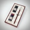 Amethyst Glass Writing Quill (or Dip Pen) and Ink Gift Set by Rubinato