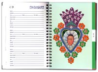 Inside: Tabbed Page E-F Enshrined Frida Art.