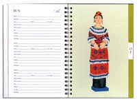 Inside: Tabbed Page O-P by Cesar Duranton Frida in Paper Mache Doll.