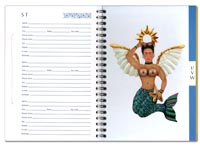 Inside: Tabbed Page U-V-W Frida Mermaid in Tin.