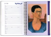 Inside: Tabbed Page X-Y-Z Frida Seated.